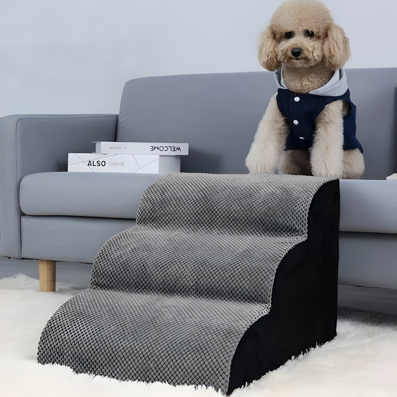 PetEase Stairs – Removable Cover Pet Training Stairs with 3, 4, 5 Steps for Beds, Sofas, Cats, and Dogs